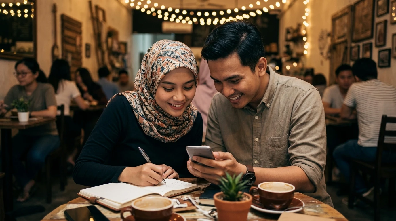 Pasangan Malaysia melakukan aktiviti dating bersama — dating plan yang sempurna